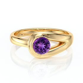 Solitaire améthyste Amour de Minuit - 3