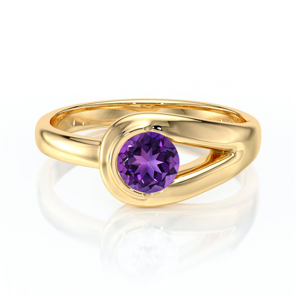 Solitaire améthyste Amour de Minuit - 3