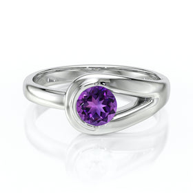 Solitaire améthyste Amour de Minuit - 3