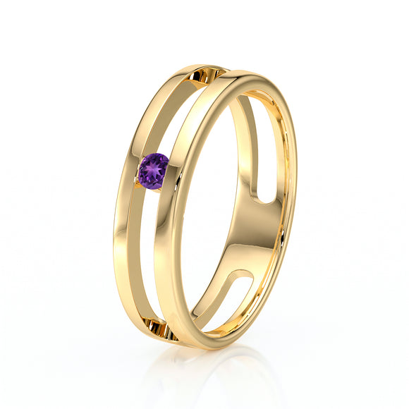 Solitaire améthyste Pour Toujours - 1
