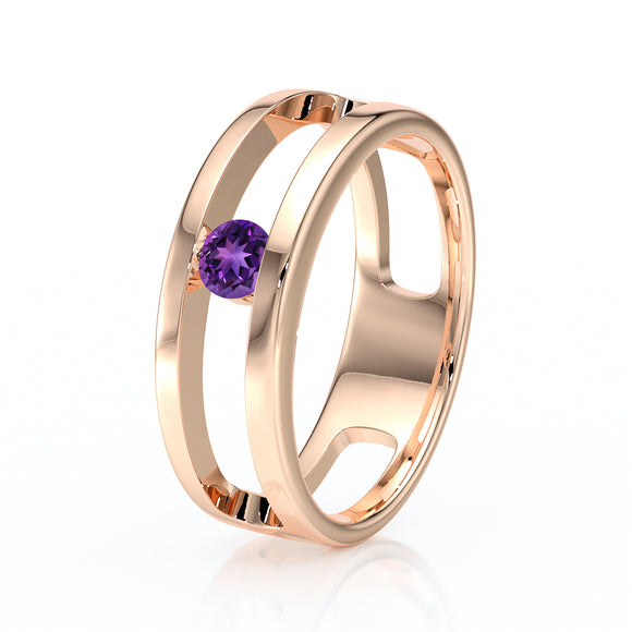 Solitaire améthyste Pour Toujours - 5