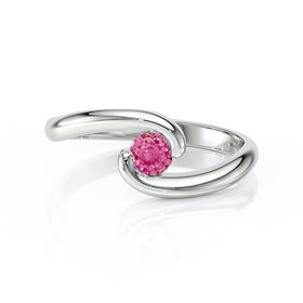 Solitaire saphir rose Etincelle d’Amour - 3
