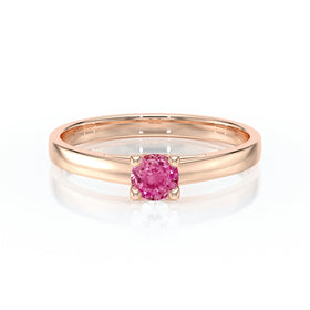Solitaire saphir rose Lune de Miel – 1