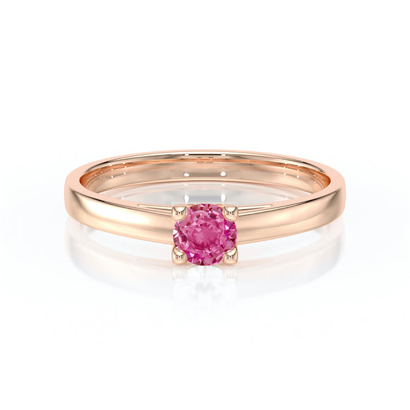 Solitaire saphir rose Lune de Miel – 1