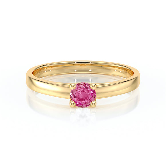 Solitaire saphir rose Lune de Miel – 1