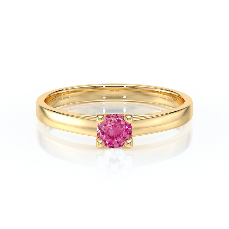 Solitaire saphir rose Lune de Miel – 1