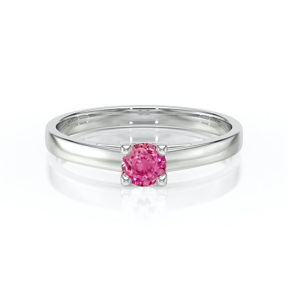 Solitaire saphir rose Lune de Miel – 1