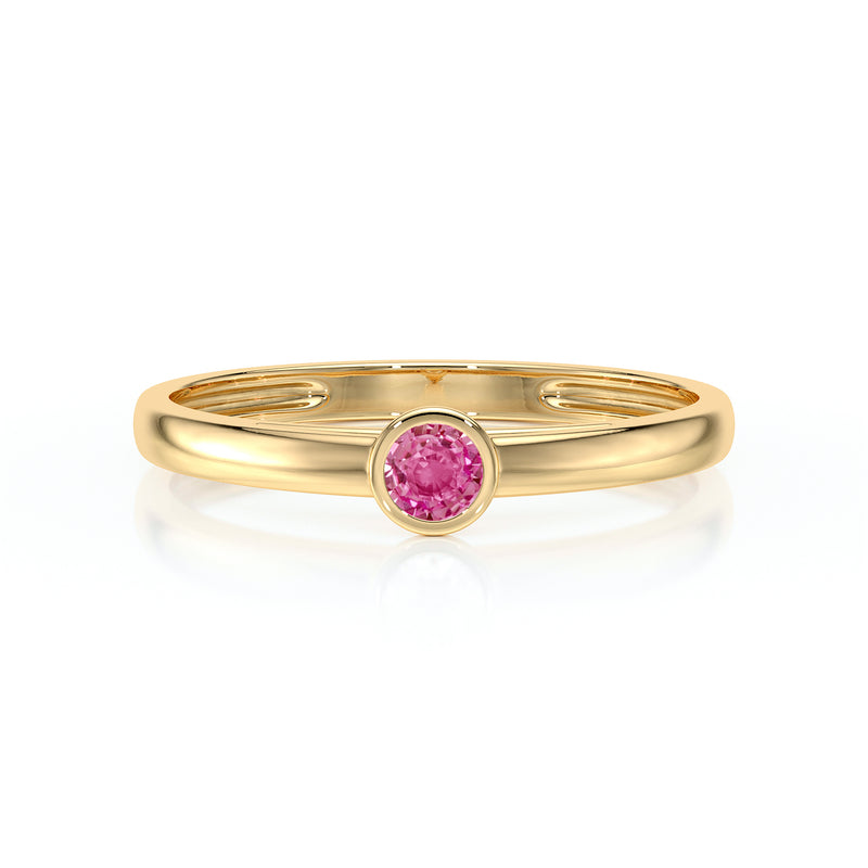 Solitaire saphir rose Nuit de Noces - 1