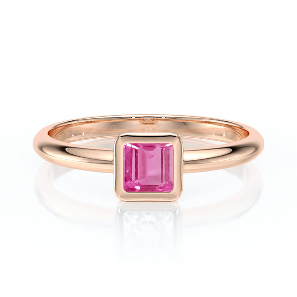 Solitaire saphir rose Nuit de Noces – 3
