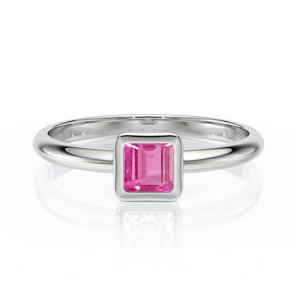 Solitaire saphir rose Nuit de Noces – 3
