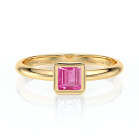 Solitaire saphir rose Nuit de Noces – 3