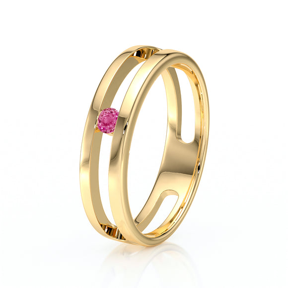 Solitaire saphir rose Pour Toujours - 1