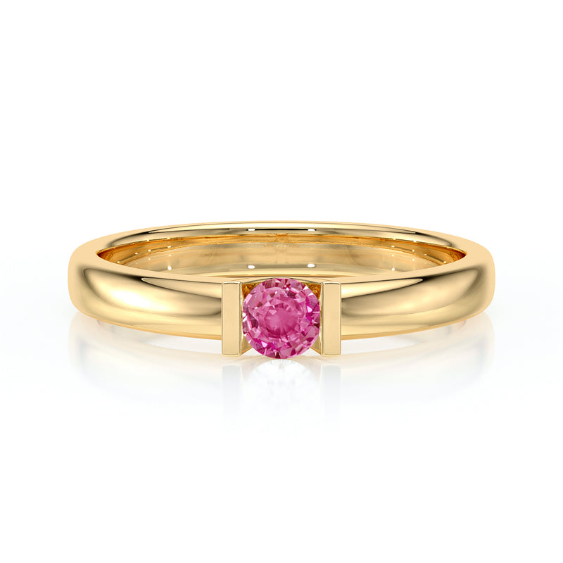 Solitaire saphir rose Pour Toujours - 2