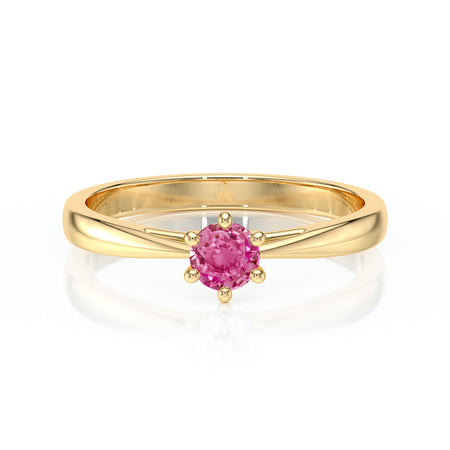 Solitaire saphir rose Premier Amour – 1