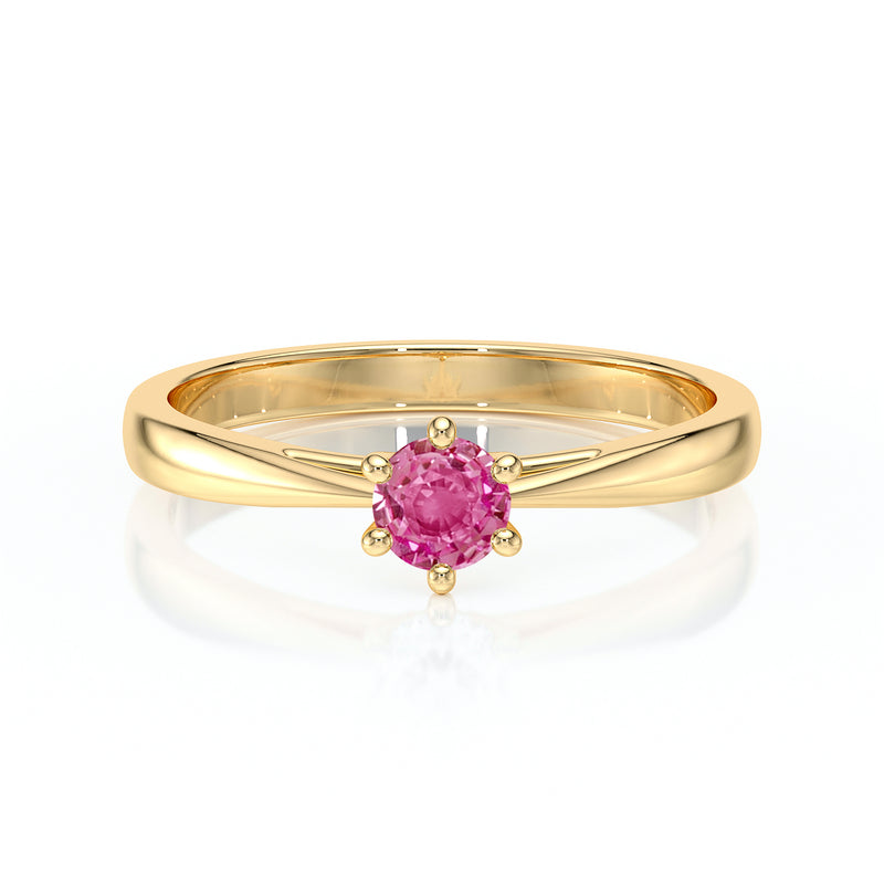 Solitaire saphir rose Premier Amour – 1