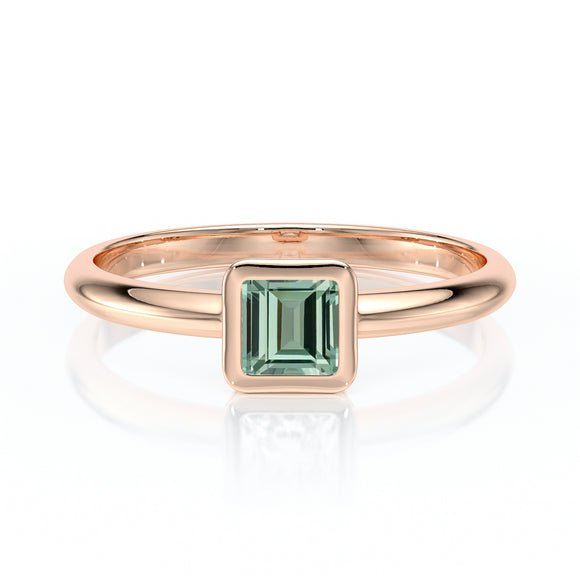 Solitaire saphir vert Nuit de Noces – 3