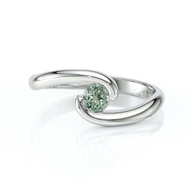 Solitaire saphir vert Etincelle d’Amour - 3