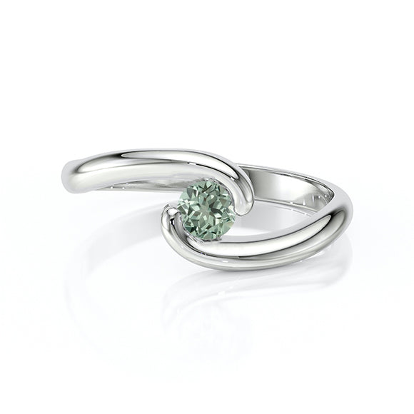 Solitaire saphir vert Etincelle d’Amour - 3