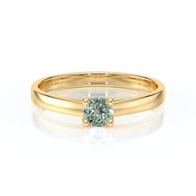 Solitaire saphir vert Lune de Miel – 1