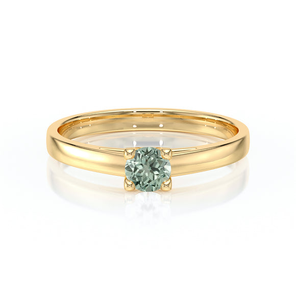 Solitaire saphir vert Lune de Miel – 1