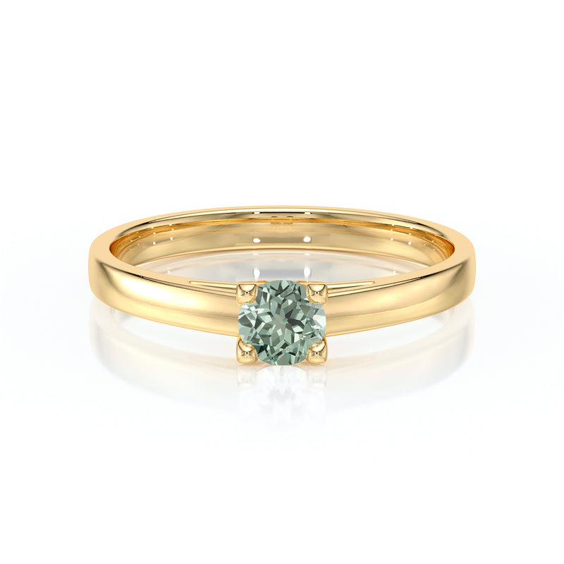 Solitaire saphir vert Lune de Miel – 1