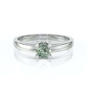 Solitaire saphir vert Lune de Miel - 10