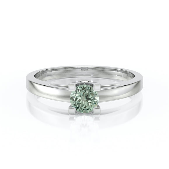 Solitaire saphir vert Lune de Miel - 10