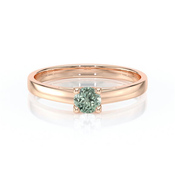 Solitaire saphir vert Lune de Miel – 1