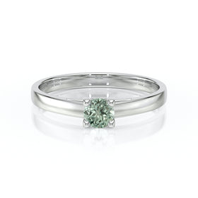 Solitaire saphir vert Lune de Miel – 1