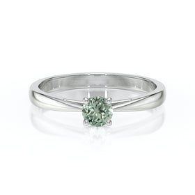 Solitaire saphir vert Lune de Miel – 2