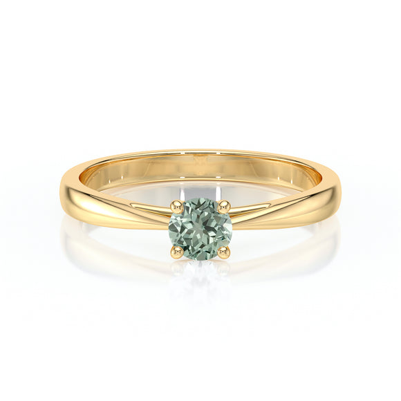 Solitaire saphir vert Lune de Miel – 2