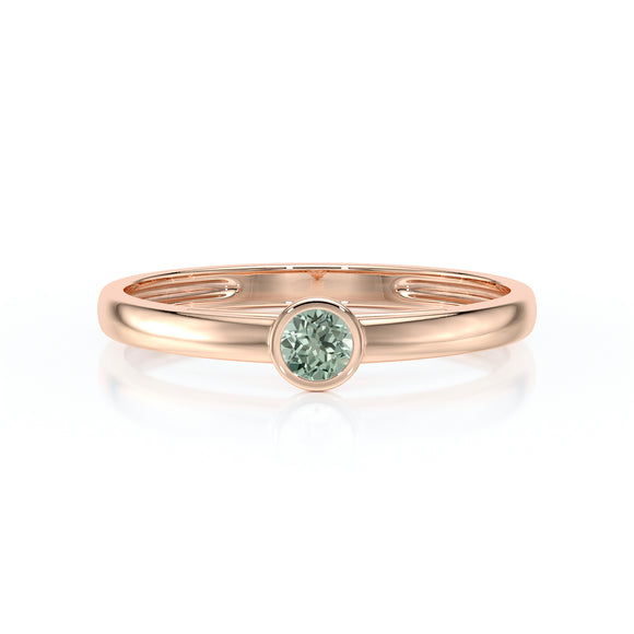 Solitaire saphir vert Nuit de Noces - 1