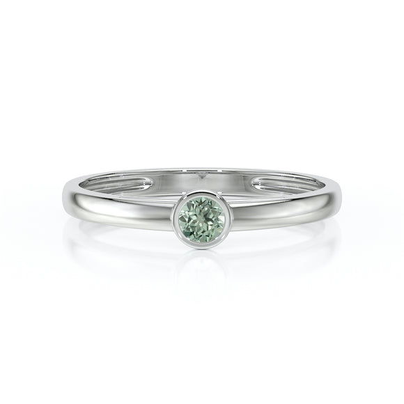 Solitaire saphir vert Nuit de Noces - 1