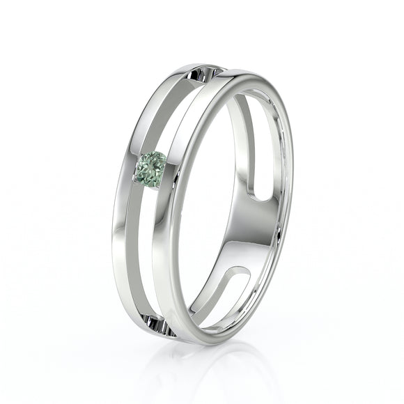 Solitaire saphir vert Pour Toujours - 1