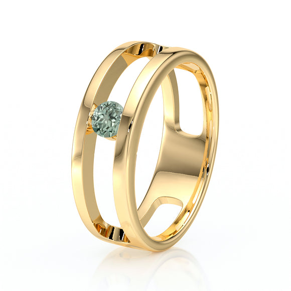 Solitaire saphir vert Pour Toujours - 5