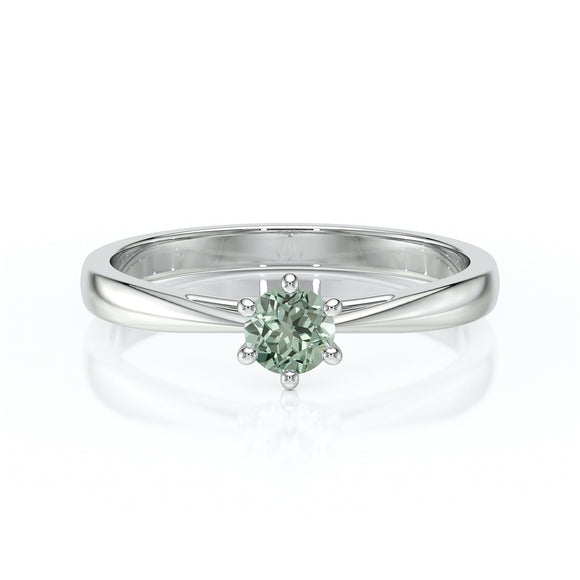 Solitaire saphir vert Premier Amour – 1