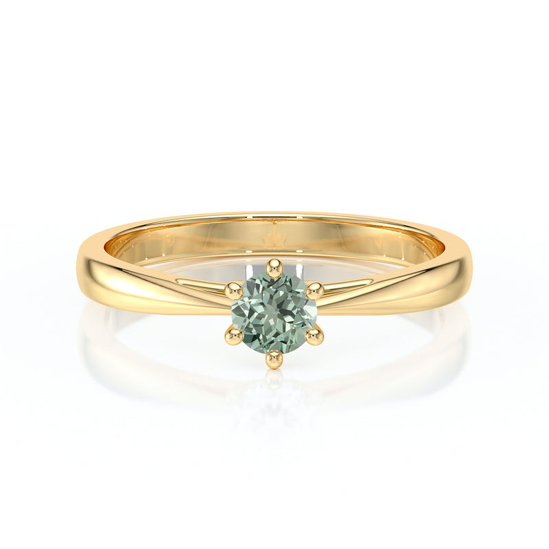Solitaire saphir vert Premier Amour – 1