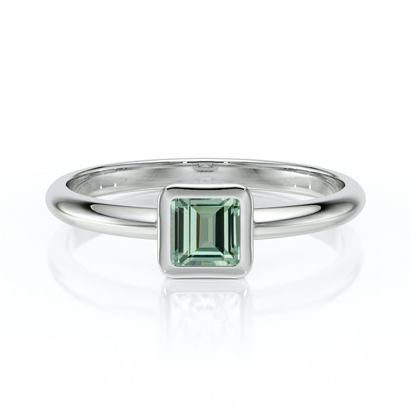 Solitaire saphir vert Nuit de Noces – 3
