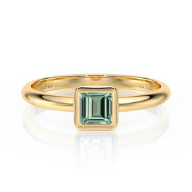 Solitaire saphir vert Nuit de Noces – 3