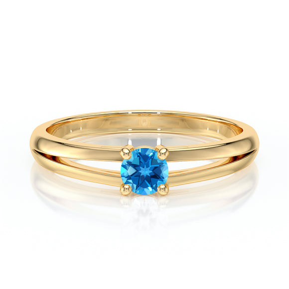 Solitaire topaze Lune de Miel - 14