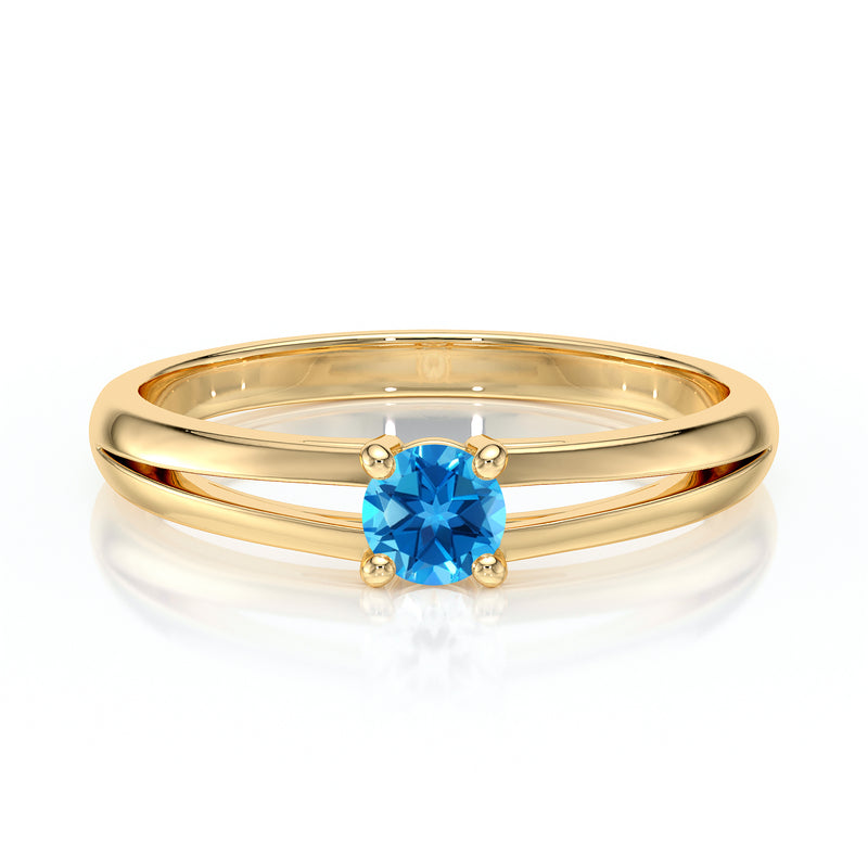 Solitaire topaze Lune de Miel - 14