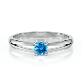 Solitaire topaze Lune de Miel - 14