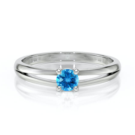 Solitaire topaze Lune de Miel - 14