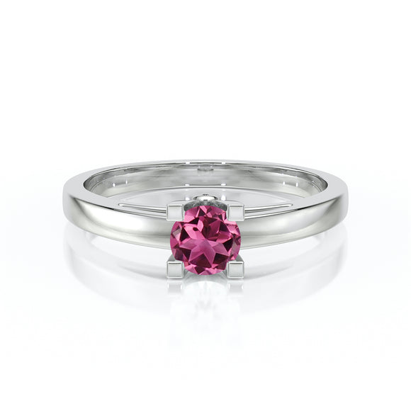 Solitaire tourmaline Lune de Miel - 10