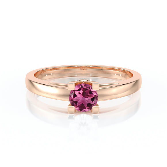 Solitaire tourmaline Lune de Miel - 10