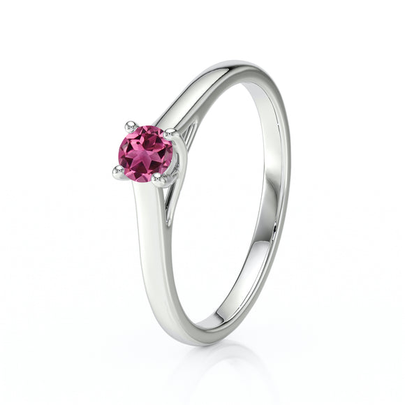 Solitaire tourmaline Lune de Miel - 12