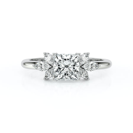 Solitaire accompagné diamant Divine Idylle - 15