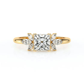 Solitaire accompagné diamant Divine Idylle - 15