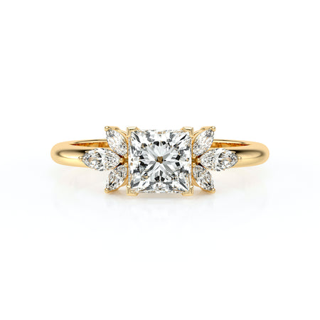 Solitaire accompagné diamant Divine Idylle - 15