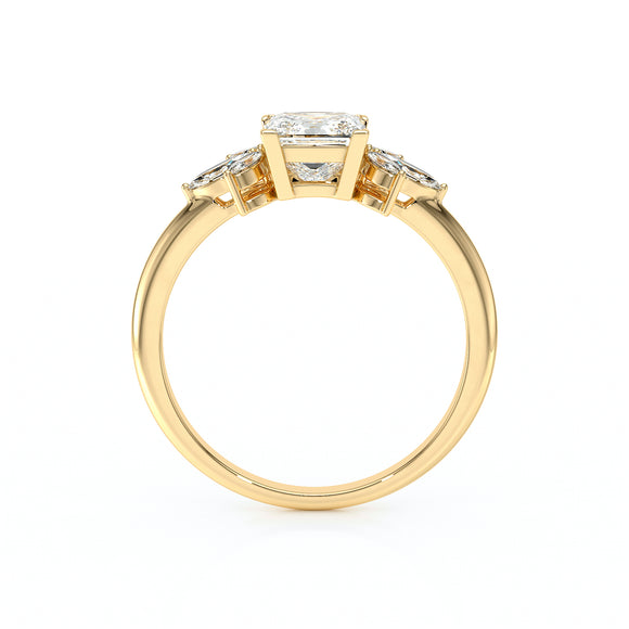 Solitaire accompagné diamant Divine Idylle - 15